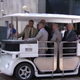 Tampa officials ride in a Meridian-branded autonomous vehicle in 2016.